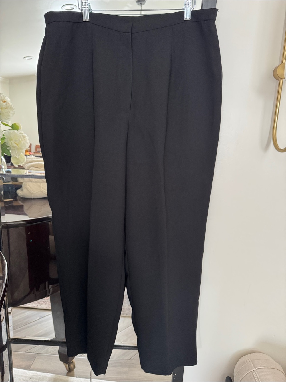Classic Black Women's Tapered Dress Pants